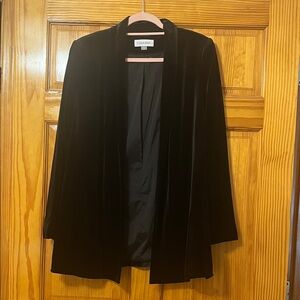 Calvin Klein Women's Black Velvet Blazer